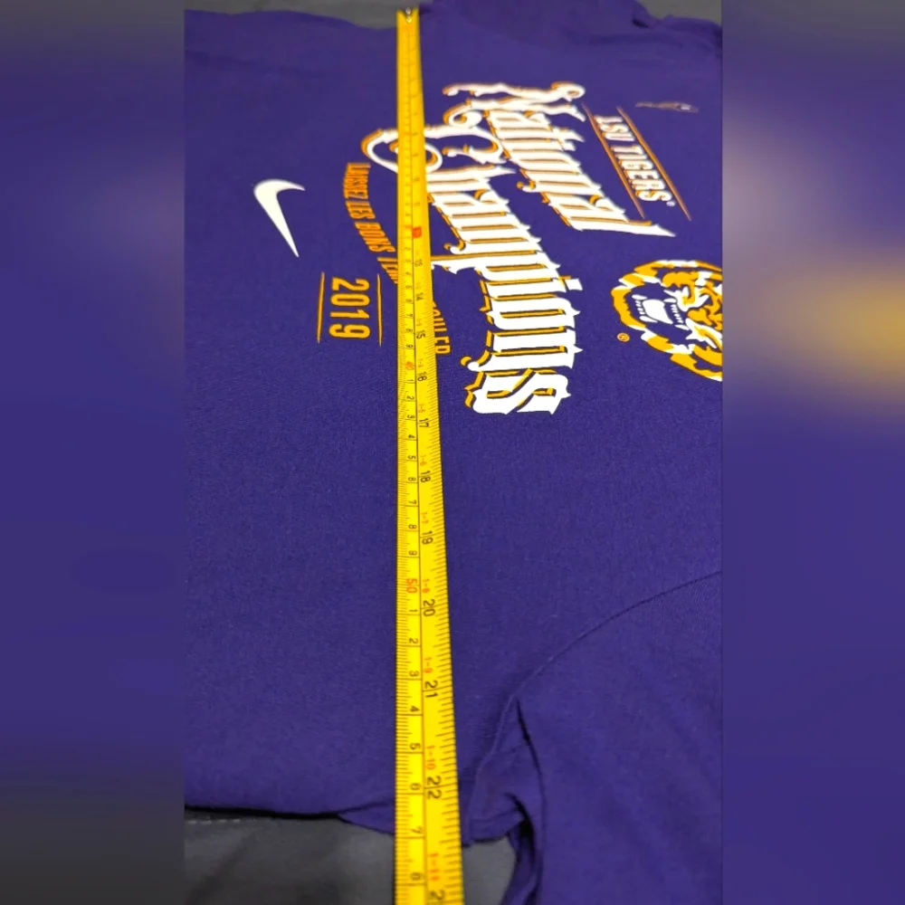 LSU 2019 College Football National Champions Purple Unisex T-shirt Size Large